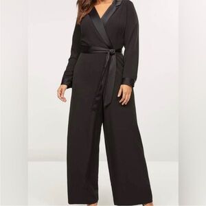 LANE BRYANT- Elegant Black Women's Jumpsuit - size 16